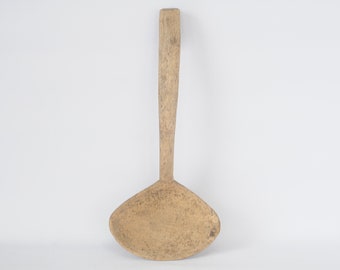 Antiguo. AAFA 1800'S 19º C Cucharón de madera Utensilio de cocina primitivo #9 +