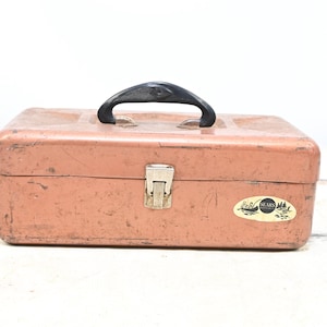 Skrzynka narzędziowa Vintage Tackle Box Sears Roebuck And Co., taca wspornikowa