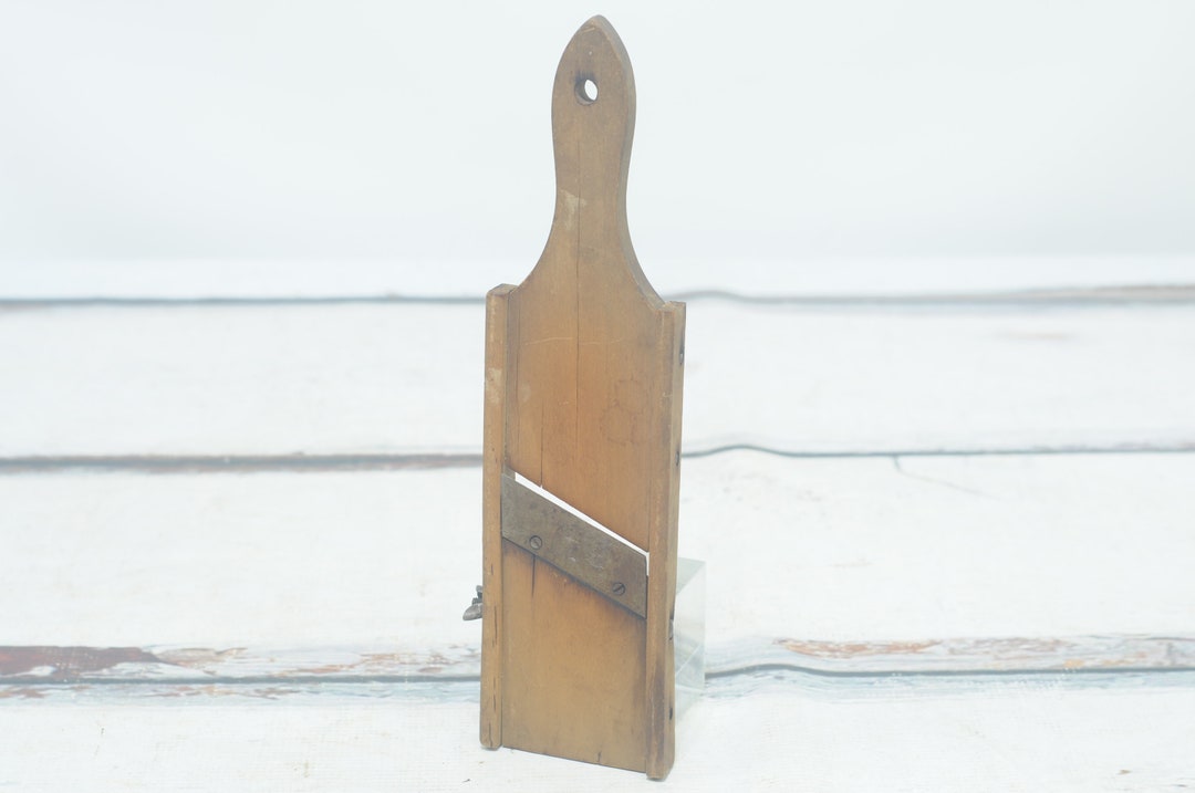 Antique . Smaller Handheld Wood Slaw Cutter Cabbage Slaw & Vegetable
