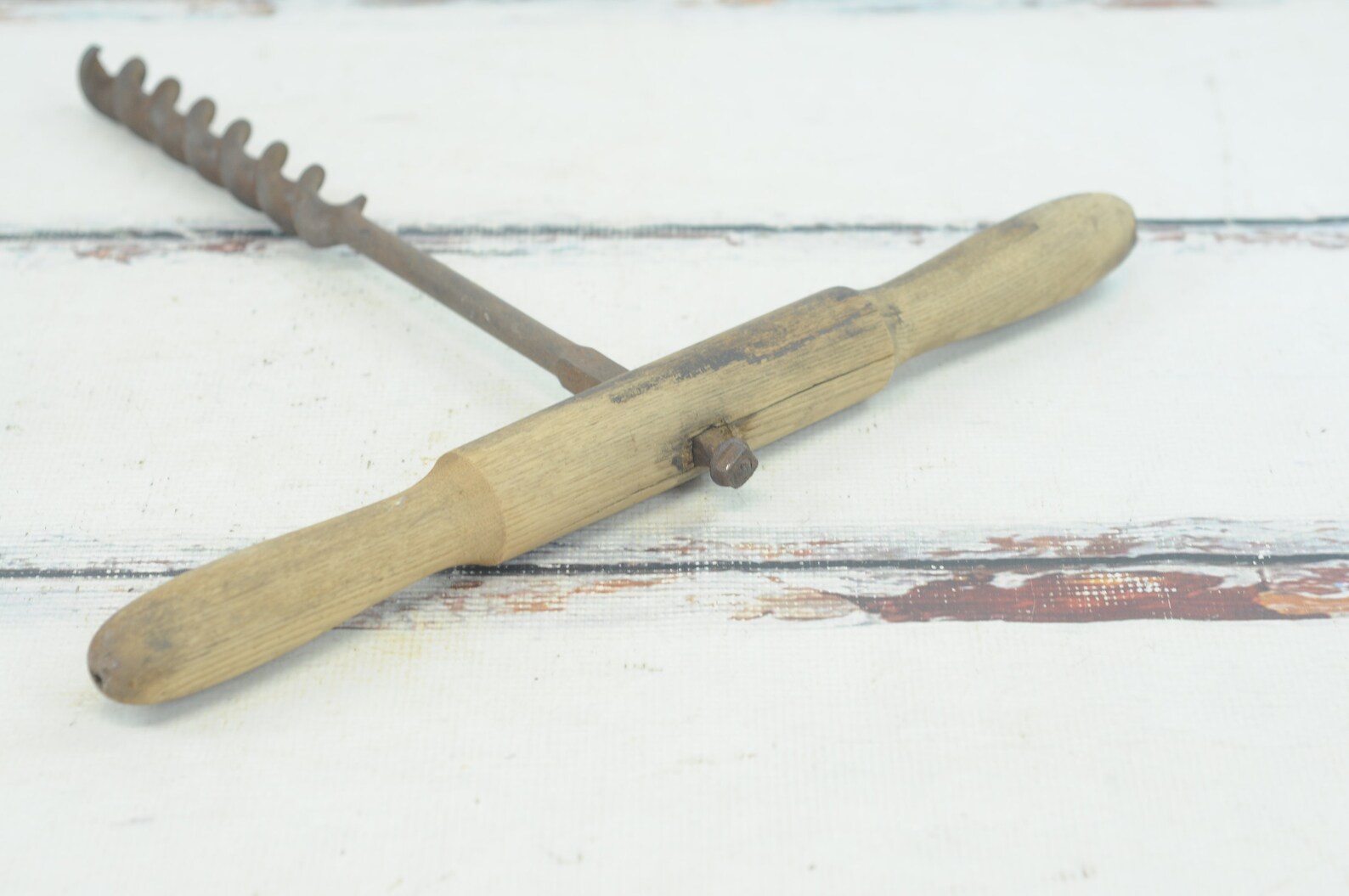 Vintage / Antique Primitive T Handle Hand Drill Wood Auger Etsy UK