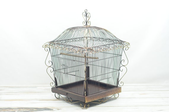 Vintage Decorative Birdcage Bird Cage Pagoda Shaped Bird Etsy