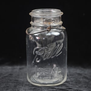 Antiguo. Frasco de bola ideal con cierre de fianza de alambre sin tapa Patente 1908
