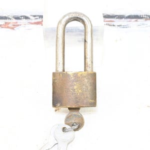 Vintage Brass American Lock Co. Hardened Padlock & Key
