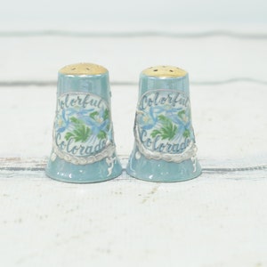 Vintage/Antique Porcelain Moriage Dragon Ware Colorado Salt and Pepper Shakers Colorado Souvenir