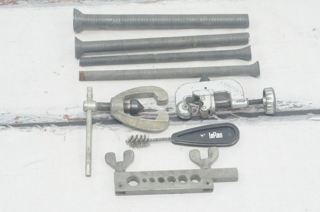 Vintage Flaring Tool Gauge Pipe Benders, Brush,pipe Cutter Chicago