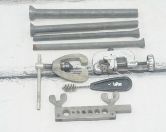 Vintage Flaring Tool Gauge Pipe Benders, Brush,Pipe Cutter Chicago Specialty