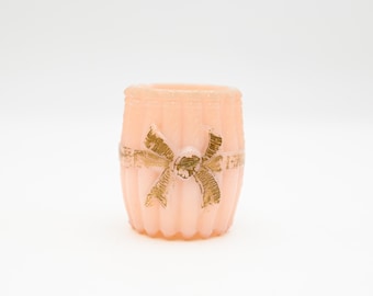 Antique Eagle Glass EAPG Wheeling W. Va. The Stogie City Cigar Pink Toothpick Holder