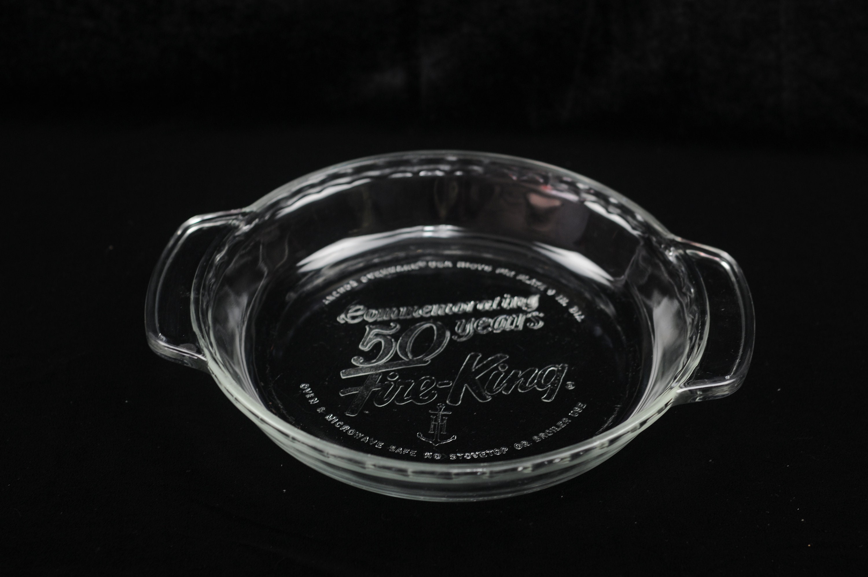 Vintage . Fire King 50th Anniversary Anchor Hocking Pie Plate