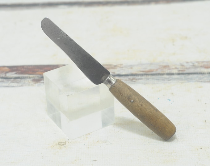 Vintage Wooden Handled Pallet Knife Art Tool Artist Tool 8 inch