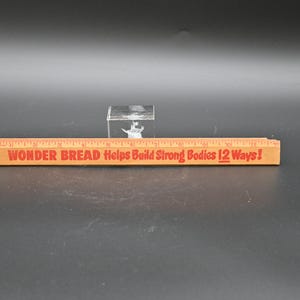 VTG Wonder Brot Lineal 12-Zoll-Holz Messtechnik 2 seitige Wording Werbung # 2