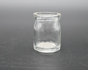 Vintage Small Individual Glass Creamer Mini Pitcher Restaurant Serve Ware Coffee Station #Style 3