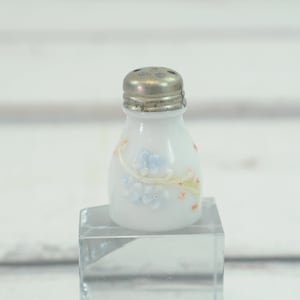 Antique EAPG Victorian Blown Glass Salt Pepper Sugar Shaker Collectible Victorian Glass Pink Blue Decor Collectible PageScrapper +