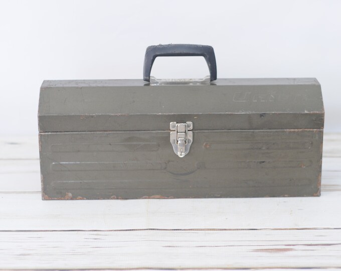 Vintage . 19 Union Tool Box Tool Chest Metal Green Tool Etsy