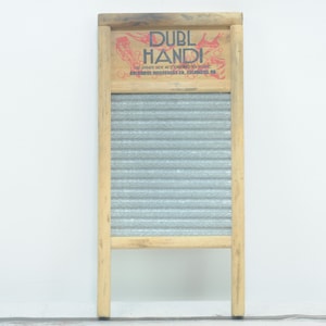 Vintage . Zinc And Wood Washboard Columbus Washboard Co Dubl Handi Columbus Ohio #4