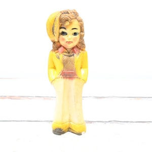 Vintage 1930s Chalkware Marlene Diertrich Doll Tomboy Flapper Carnival Prize