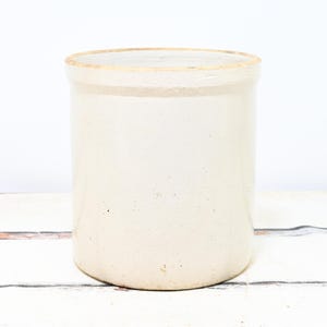 Vintage/Antique 5 Gallon Stoneware Crock Glazed Crock Cheese Crock 13.25&quot;H