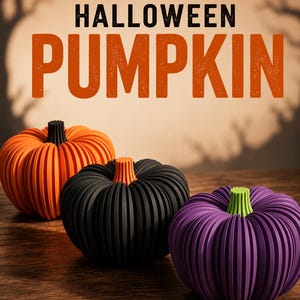 Arquivo STL de Abóbora Moderna | Abóbora Compatível com Vela Tealight | Decoração de Halloween | Decoração de Outono | Arquivo para Impressão 3D