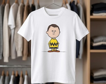 Koszulka z bawełny "Jesteśmy Charlie Brown" | Zabawna parodia Charliego Browna | Koszulka z memem z piosenki politycznej AI