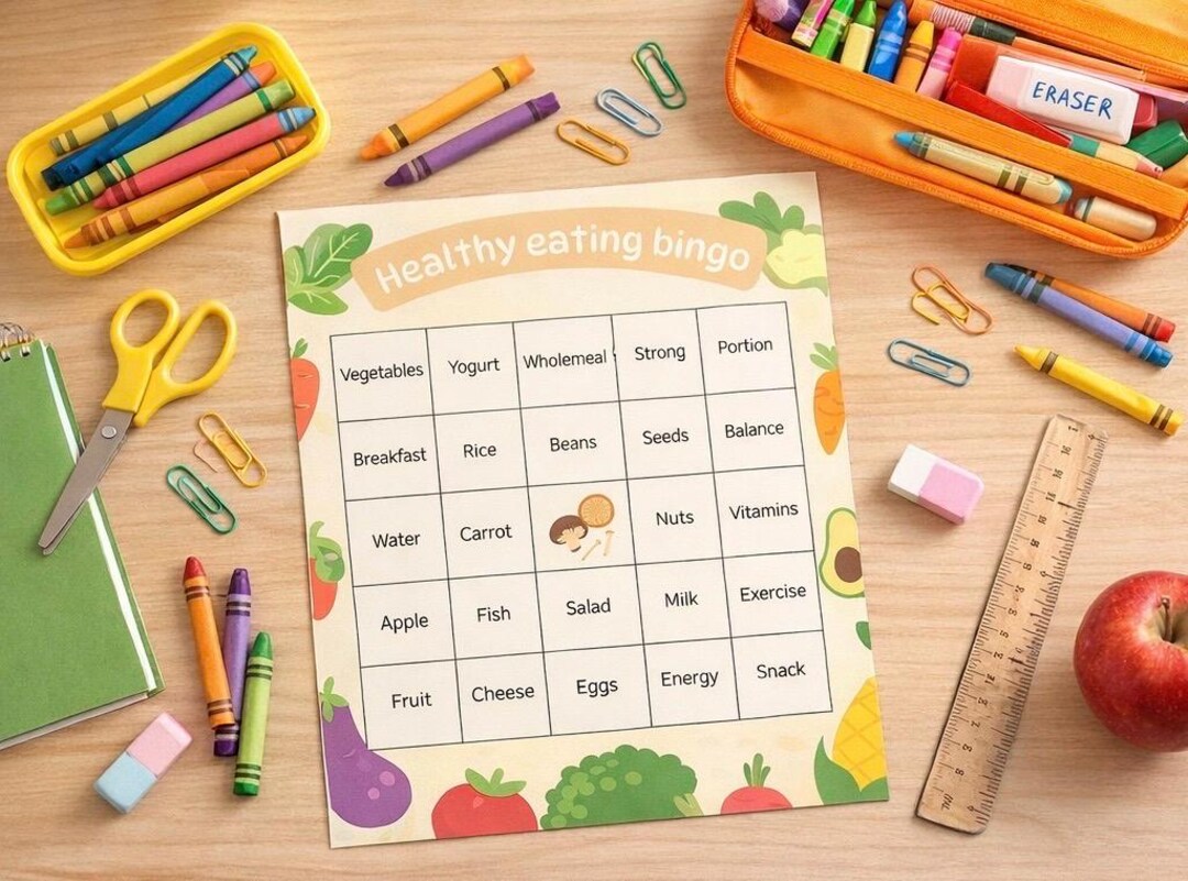 Healthy Food Bingo Game | 30 Unique Cards, Nutrition Activity (digital ...