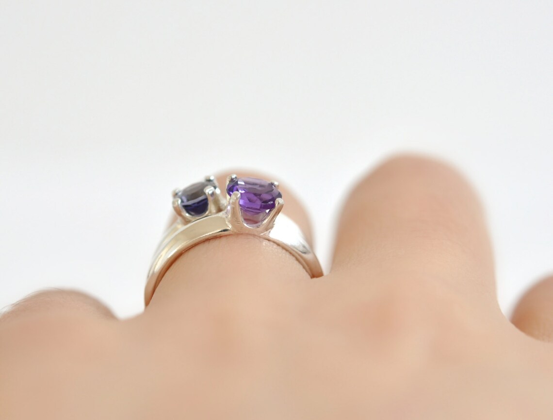 Stacking Rings Gemstone Stacking Rings Sterling Silver Etsy