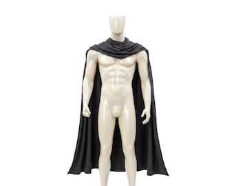 Din Djarin Inspired Mandalorian Black Cosplay Cape – Beskar Armor Cosplay Cloak