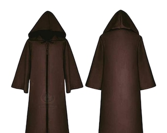 Star Wars Inspired Jedi Robe, Custom Hooded Cosplay Cloak, Sith Lord Costume, Jedi Knight Robe for Halloween
