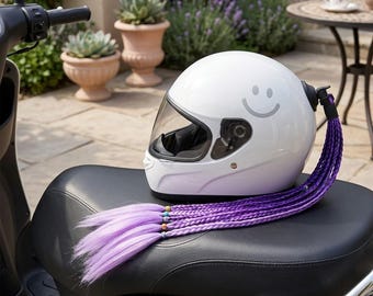 Dreadlocks con ventose per caschi: decorazione personalizzata per capelli, accessorio per casco in stile punk (adatto per sci, ciclismo e monopattino)