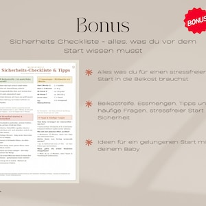 Beikost-Set zum Ausdrucken: Checkliste mit 103 Lebensmitteln, Wochenplan & Kalender mit Monat 5–12 I BLW + Babybrei Start Bild 5