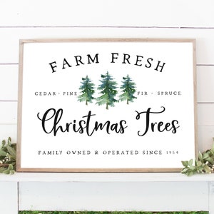 INSTANT DOWNLOAD Farm Fresh Christmas Trees - Christmas printables - Holiday decor - wall art - digital download - Vintage Christmas - print