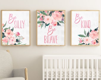 green and pink nursery
