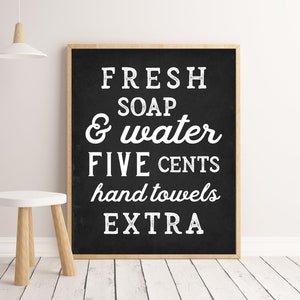 INSTANT DOWNLOAD Farmhouse bathroom sign  - bathroom quote - rustic - black white print - vintage bathroom - farmhouse home decor - retro