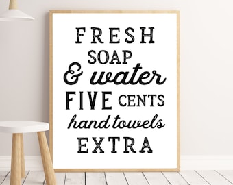 DESCARGA INSTANTE Nombre de baño de la casa - cita del baño - rústico - blanco negro impresión - baño vintage - casa de campo decoración - retro