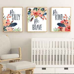 INSTANT DOWNLOAD Set of 3 Girls Room Prints Nursery Decor - Etsy