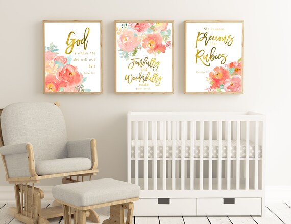 INSTANT DOWNLOAD Set of 3 Girls Room Prints Nursery Decor - Etsy