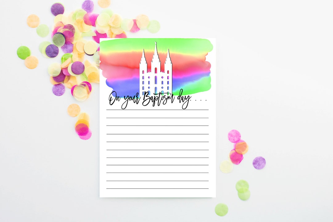 INSTANT DOWNLOAD - Baptism Printables - LDS Baptism Prints - Rainbow ...