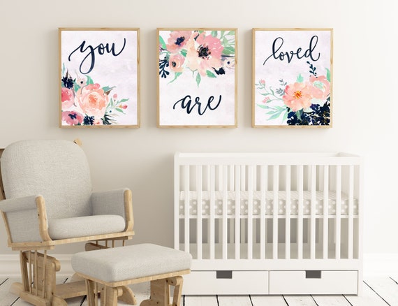 Nursery Wall Art Printable Baby Girl Decor - Wall Painting For Nursery Room