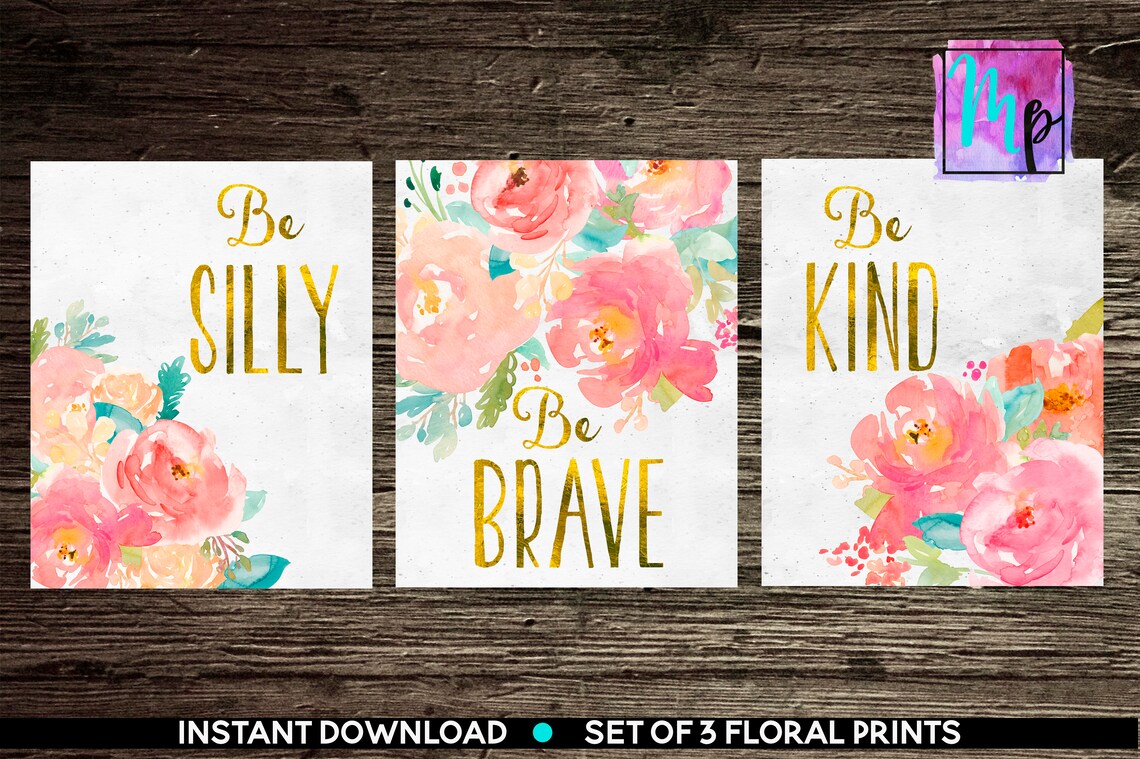 Nursery Wall Art Nursery PRINTABLE Art Baby Girl Nursery Decor - Etsy