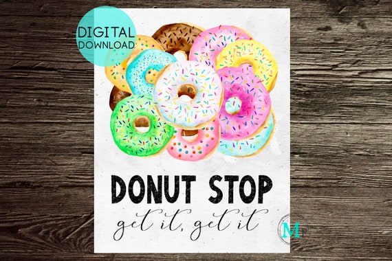 INSTANT DOWNLOAD Donut Printable Donut Shop Print Donut Party | Etsy