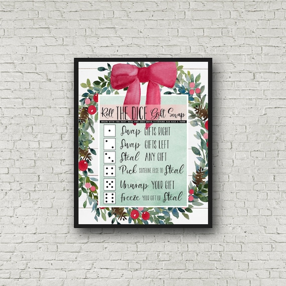 Dice Family Gift Exchange Dice White Elephant Rules