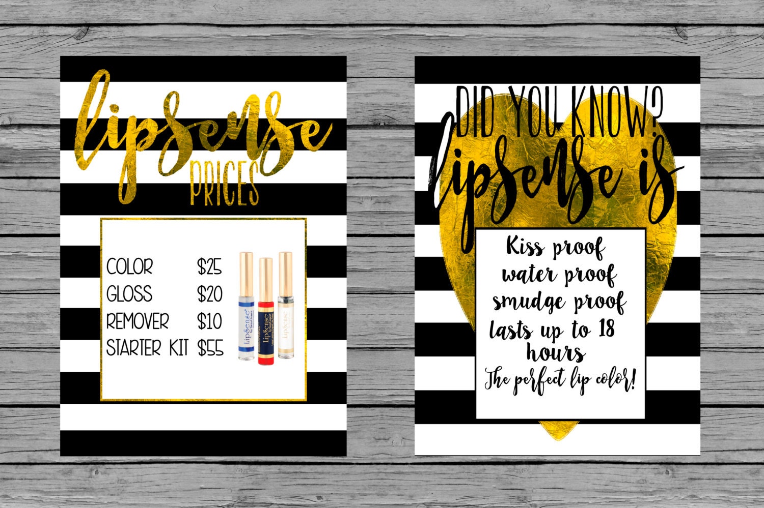 INSTANT DOWNLOAD LipSense Printables Gold foil gold Lipsense | Etsy