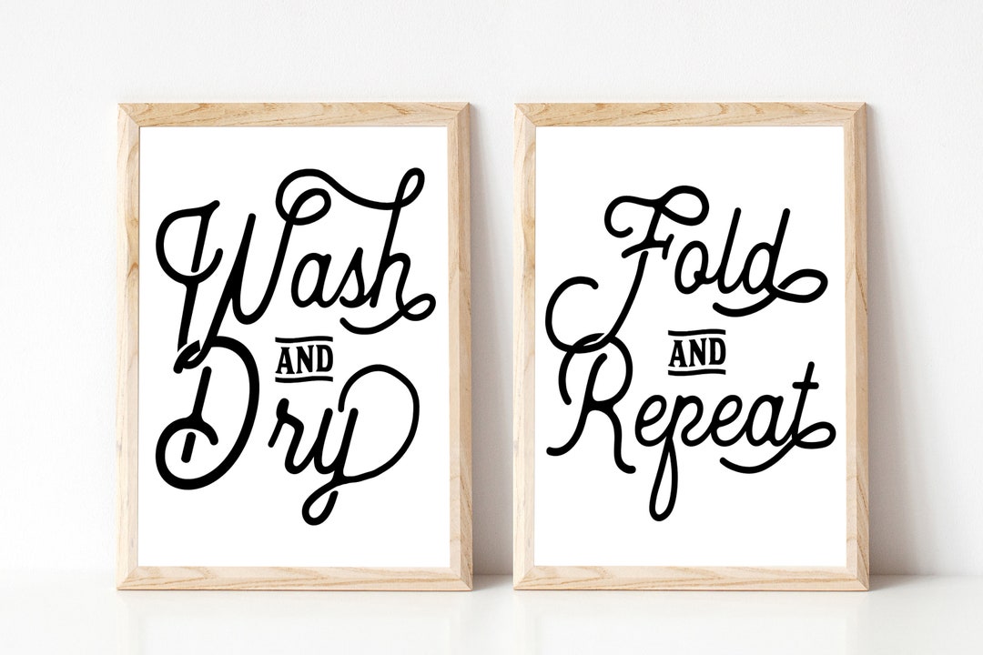 INSTANT DOWNLOAD Farmhouse Laundry Printables Set of 2 Vintage Rustic ...