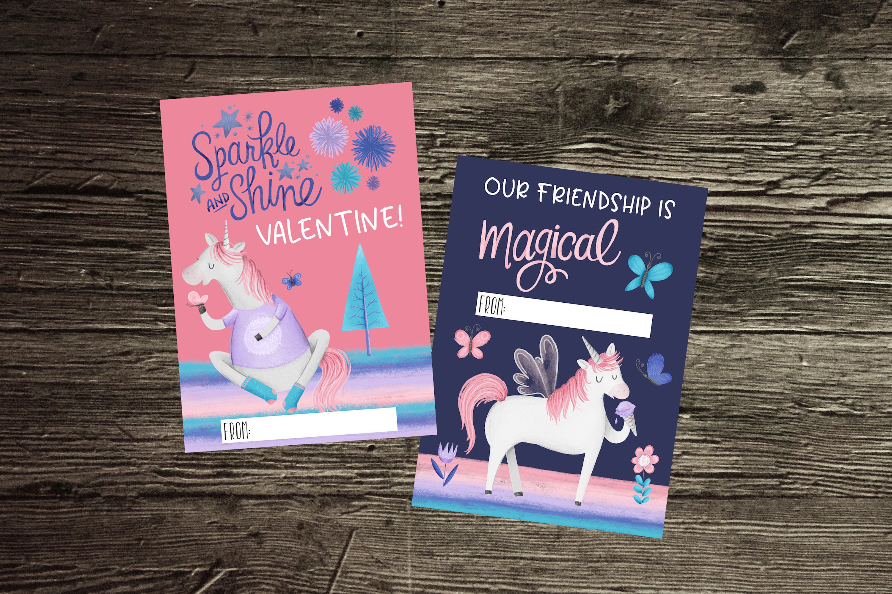 Instant Download Unicorn Valentines Kids Valentines | Etsy