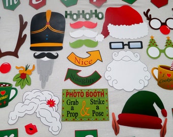 Christmas Photo Booth Props - INSTANT DOWNLOAD