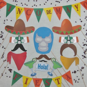 PDF Cinco de Mayo photo booth props/decorations/craft printable DIY image 4