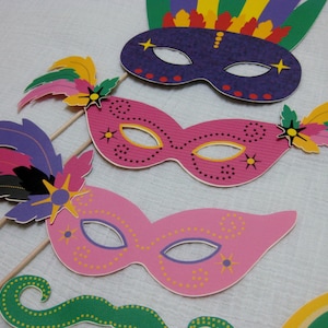 PDF Mardi Gras photo booth props/decorations/craft printable DIY image 3