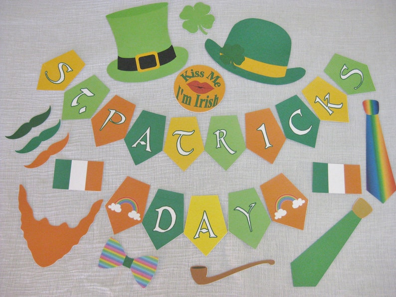 PDF St Patrick's Day photo booth props/decorations/craft printable DIY image 4