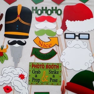 Christmas Photo Booth Props INSTANT DOWNLOAD image 1