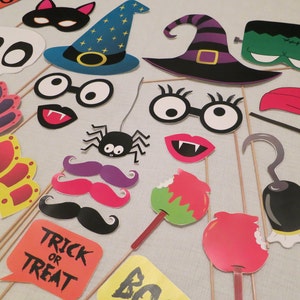 PDF - Halloween Photo Booth Props - Printable DIY - Etsy