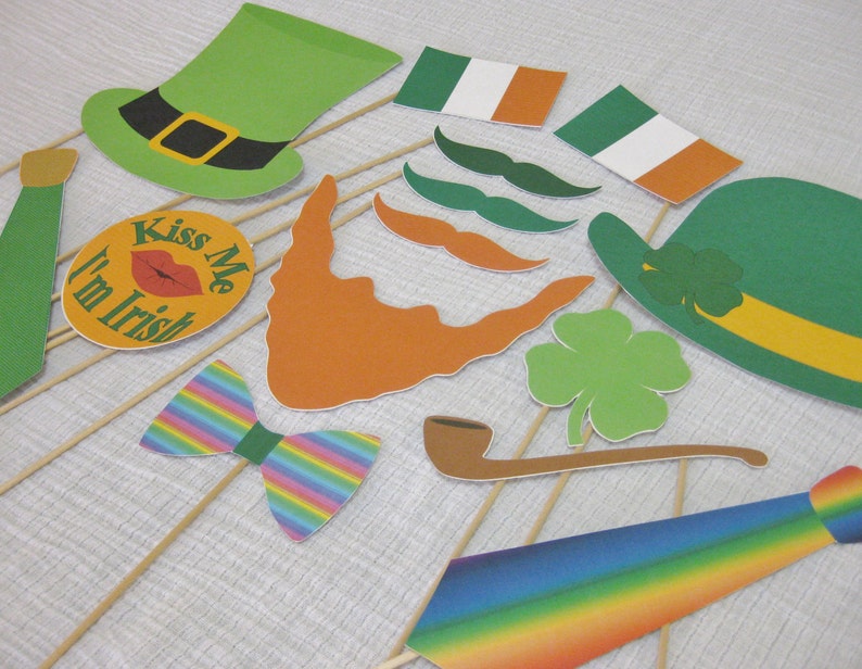 PDF St Patrick's Day photo booth props/decorations/craft printable DIY image 3