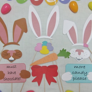 PDF - Easter photo booth props/decorations/craft - printable DIY